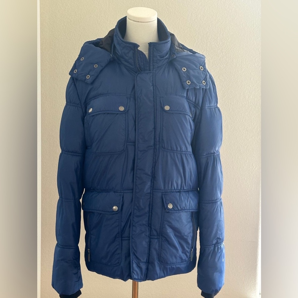 H&M Men's Deep Blue Puffer Jacket